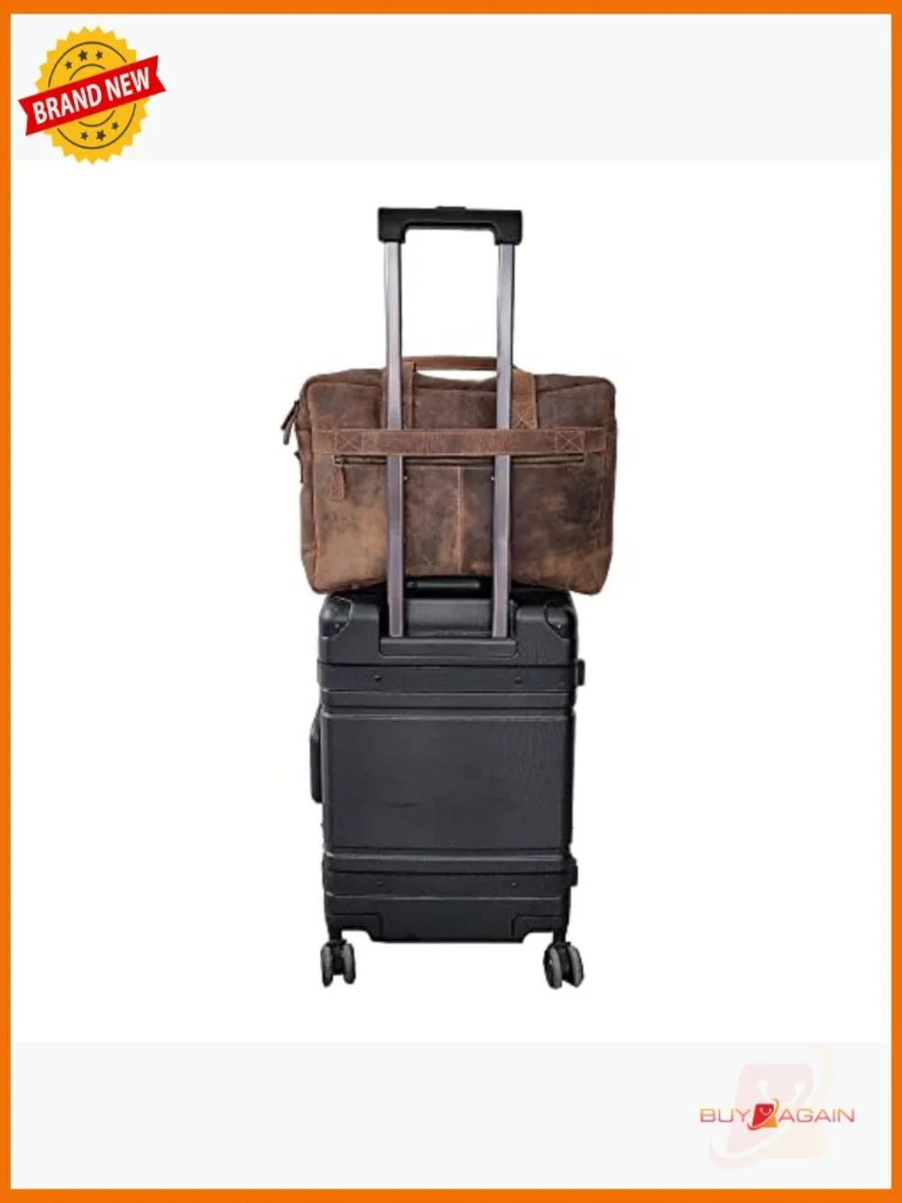 Leather 18in Laptop Messenger Bag Briefcase Satchel Unisex
